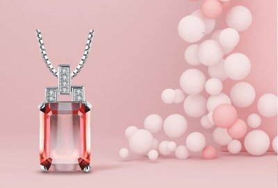 Колие с медальон от масивно сребро 925 със султанит - Изящество