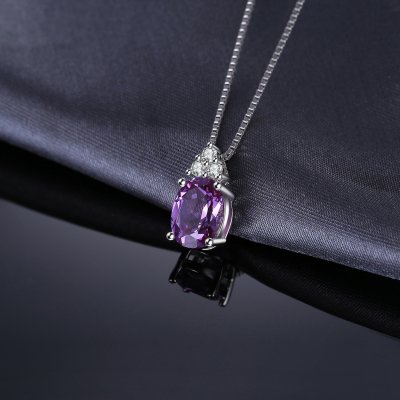 Колие с медальон от масивно сребро 925 с александрит - Мигове щастие