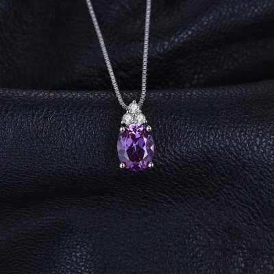 Колие с медальон от масивно сребро 925 с александрит - Мигове щастие