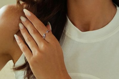 Детски пръстен от масивно сребро, проба 925 - Моята игрива котка